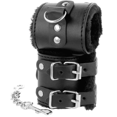 Polsini Regolabili in Pelle PVC Nero per Esperienze Fetish e BDSM